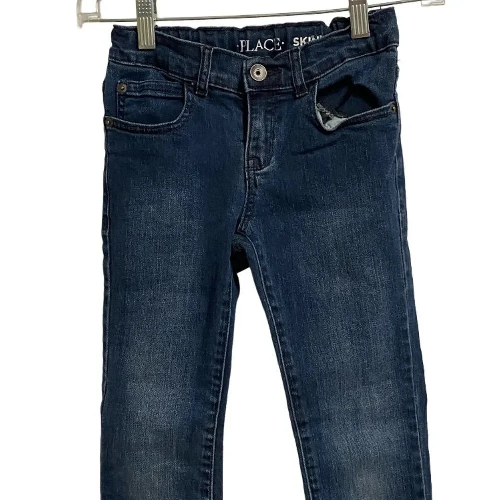 The Children’s Place Boys Skinny Jeans Size 7 Slim Fit Dark Wash Adjustable